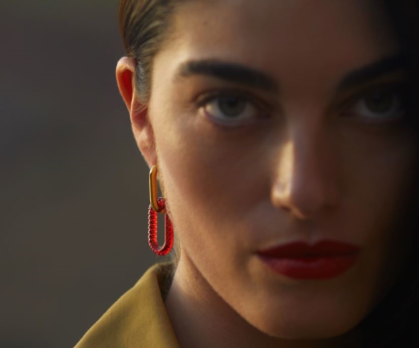 &quot;Empreinte Animale&quot; Earrings, Gold Plated (S)